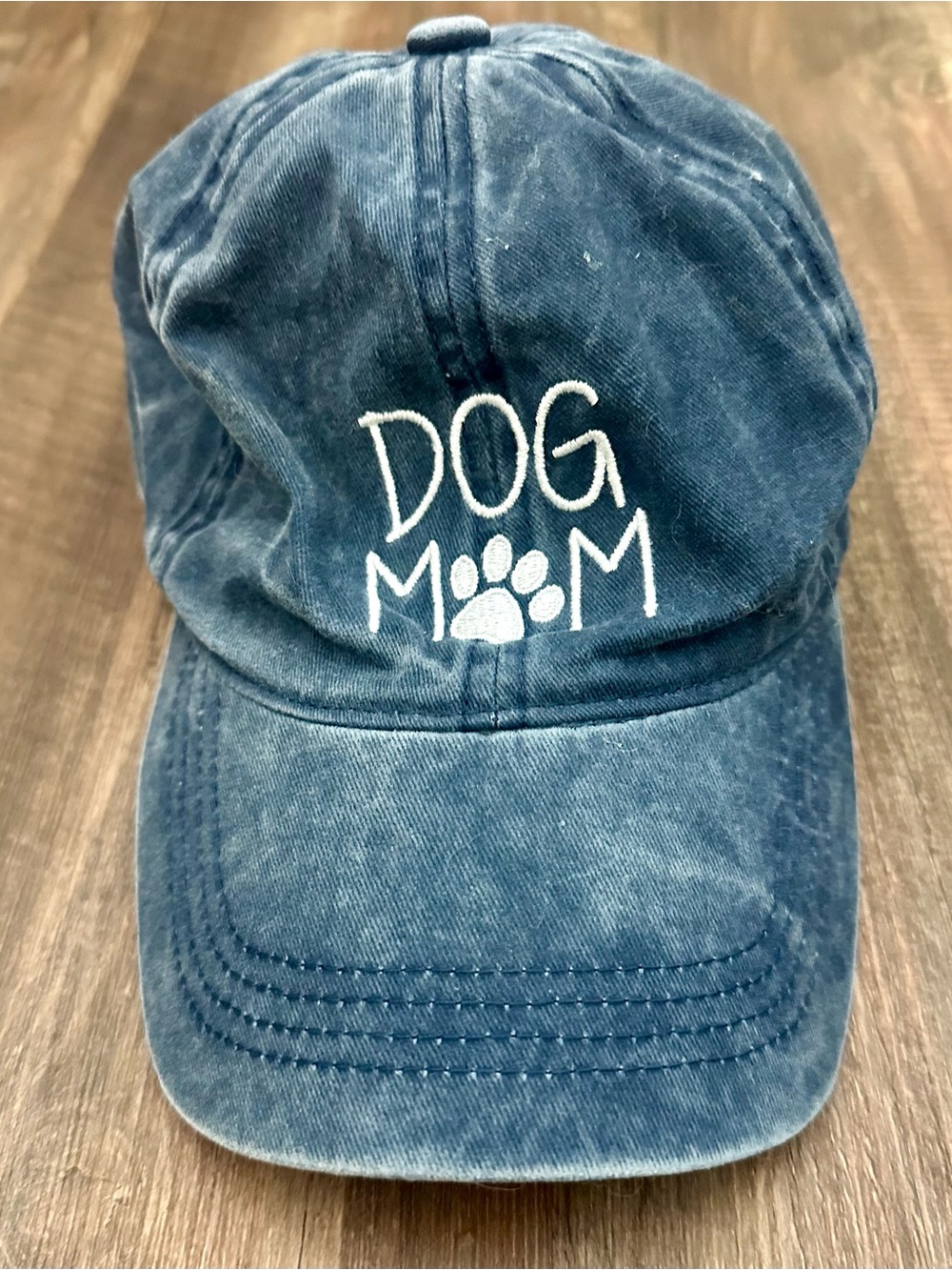 David and Young Blue "DOG MOM" Embroidered Baseball Cap - Picture 1 of 4